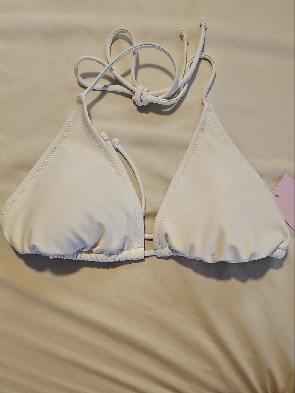 Wild Fable Set: Light Blue Bottoms with Berry Embroidery & White Triangle Top - Picture 3 of 10